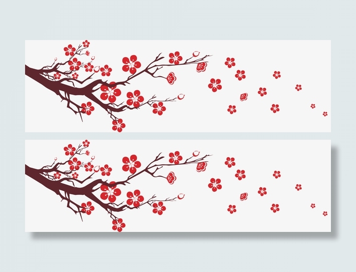 矢量梅花png免抠