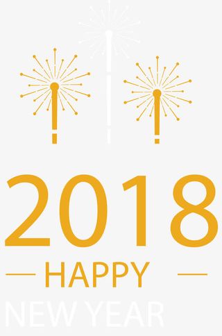 矢量金色烟花标签免抠