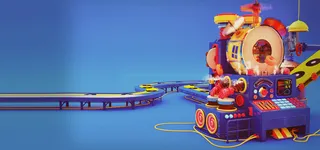 卡通童趣玩具车背景装饰高清