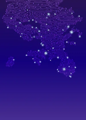 紫色光效中国地图电子线路板背景高清