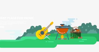 矢量山林景观插图免抠