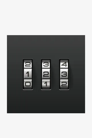 立体数字密码锁装饰图免抠