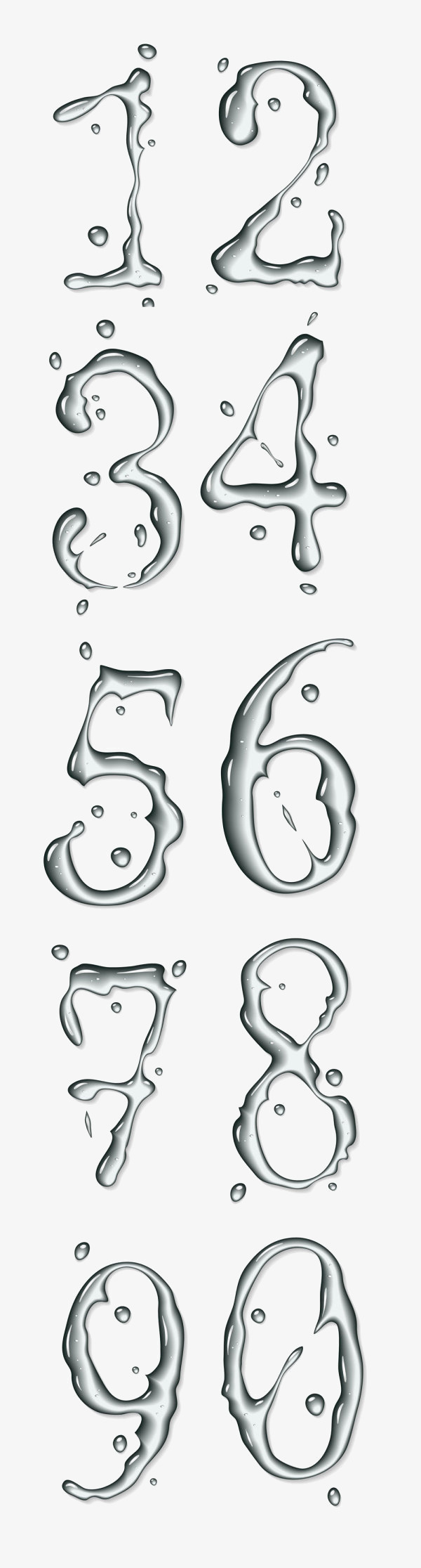 水纹数字免抠