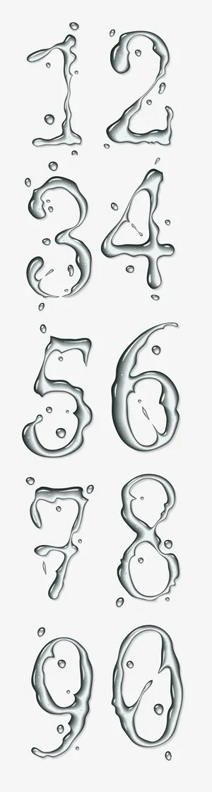 水纹数字免抠