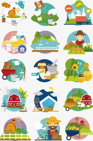 生态农场小图标免抠