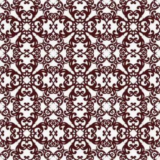 手绘咖啡色花纹免抠