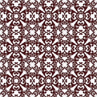 手绘咖啡色花纹免抠