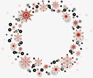 雪花矢量漫天飞雪素材免抠