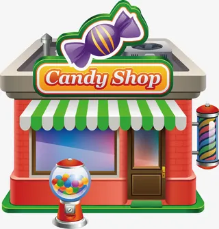 矢量图糖果制作屋免抠