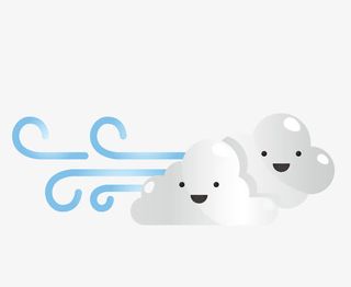 矢量风吹云朵PNG图片免抠