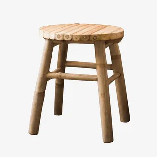 越南实心竹凳子免抠
