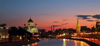 俄罗斯城市河流海报banner高清