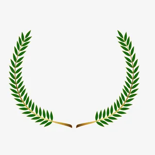 卡通绿色橄榄枝花环设计免抠免抠