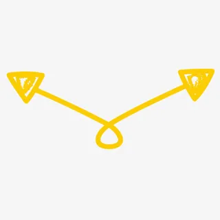 漂浮素材 不规则 箭头 铅笔画免抠