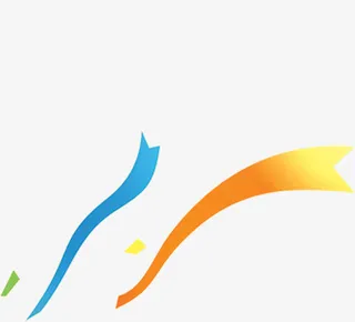 白色丝带七夕情人节免抠