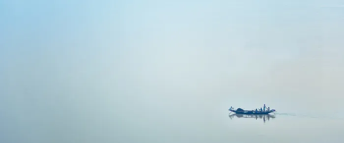 蓝色大气简约banner背景高清