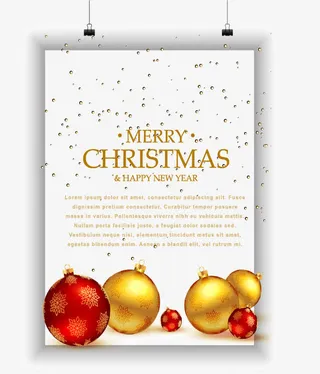 梦幻圣诞卡免抠