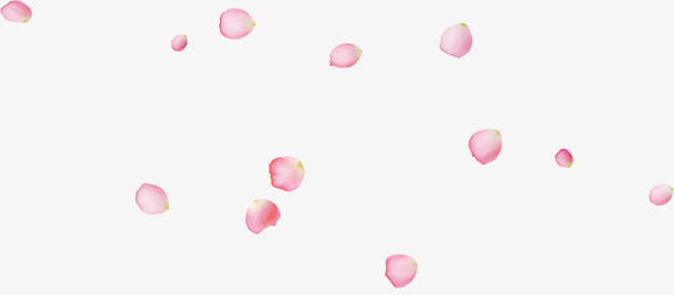 粉色唯美花瓣飘散免抠