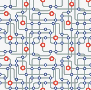 卡通交通地铁线路图装饰免抠