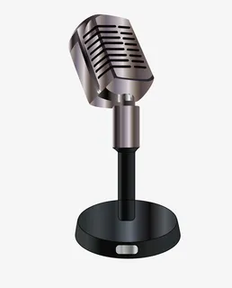 KTV唱歌话筒插画免抠