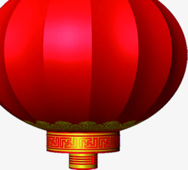红色卡通灯笼设计免抠