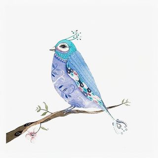 手绘鸟类图案免抠