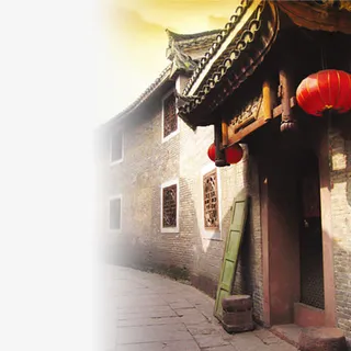 元宵春节传统老房子免抠