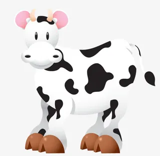 可爱奶牛免抠