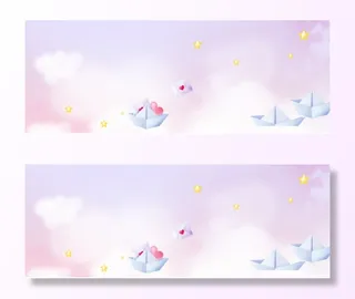 简约卡通背景免抠