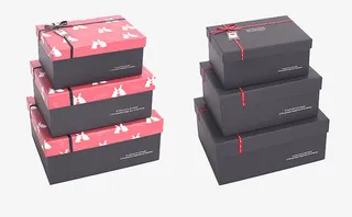 红色与黑色包装盒素材免抠