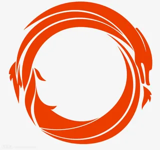 橘色圆形龙免抠