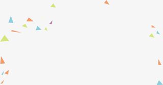 分散的彩色三角形免抠