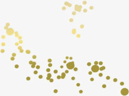 黄色绿色随意泼洒的点点免抠