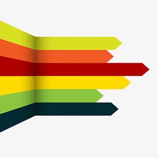 彩色信息箭头图表免抠