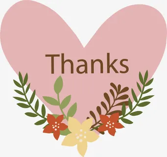 粉色爱心感谢卡免抠