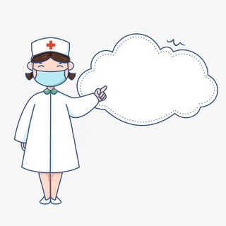 防疫肺炎医护人员气泡边框免抠