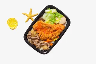 鸡排盒饭套餐免抠