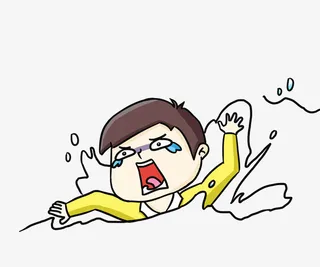 中小学安全教育日溺水危险教育插免抠