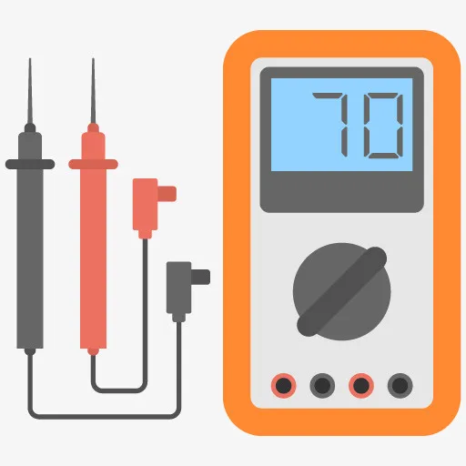 卡通手绘测电智能仪器海报免抠