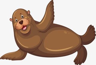 打招呼的海狮免抠