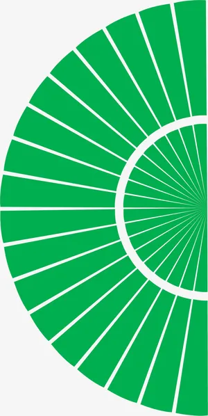 扇子，扇形，绿色，青春，配饰免抠