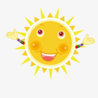 卡通黄色小太阳素材免抠