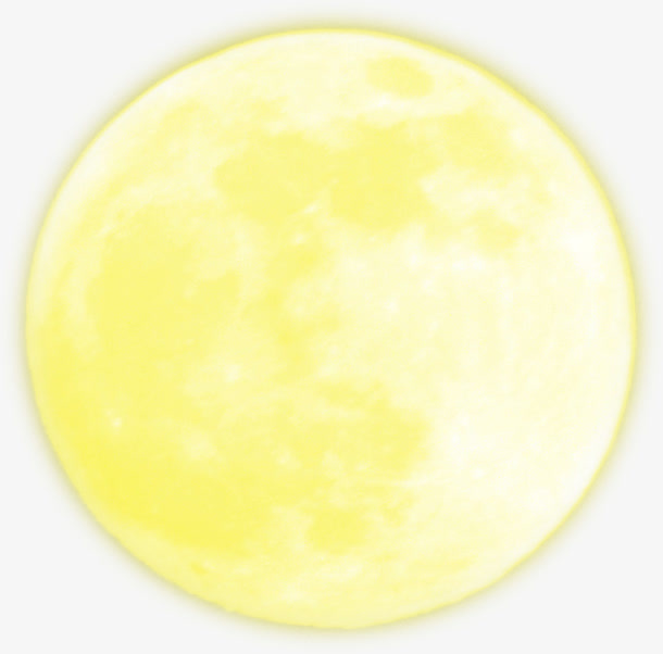 黄色中秋月亮节日免抠
