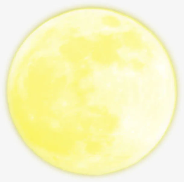黄色中秋月亮节日免抠