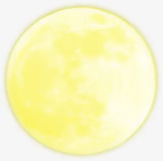 黄色中秋月亮节日免抠