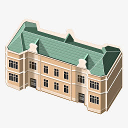 学校教学楼图标免抠