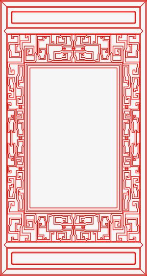 边框花纹中国风免抠
