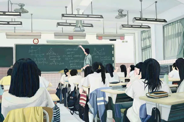 怀念中学上课时间免抠背景卡通/手绘元素