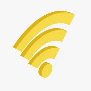 黄色立体信号免抠