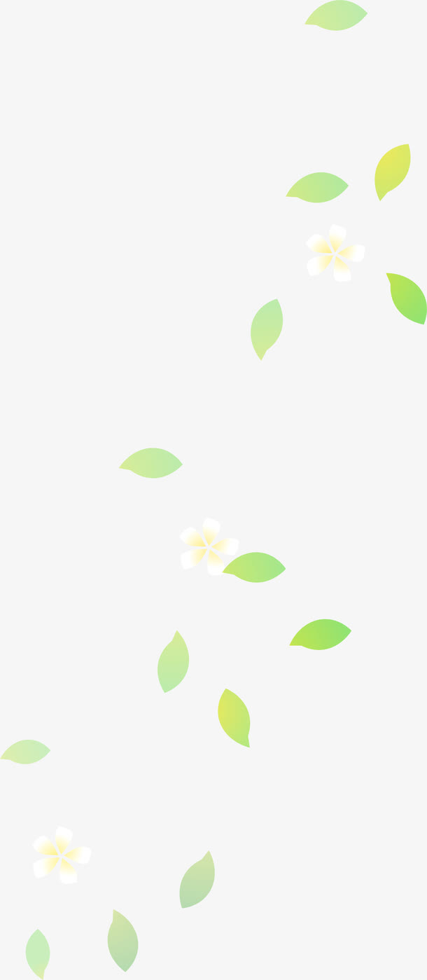 绿叶漂浮免抠